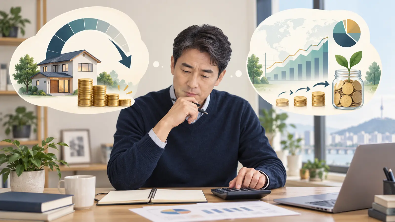 대출 먼저 갚을까 ETF 적립할까 고민하며 계산하는 40대 투자자