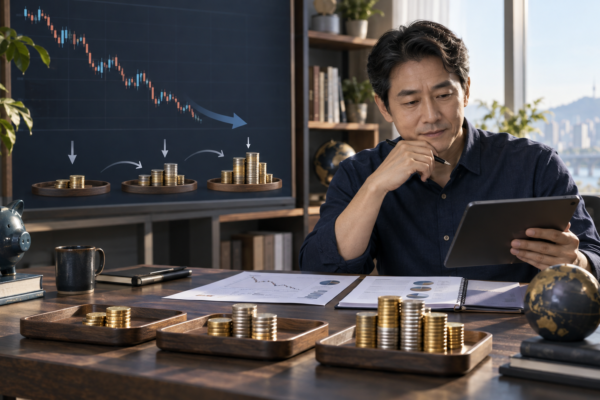 시장 급락 ETF 추가매수 자금을 세 단계로 나누는 40대 투자자