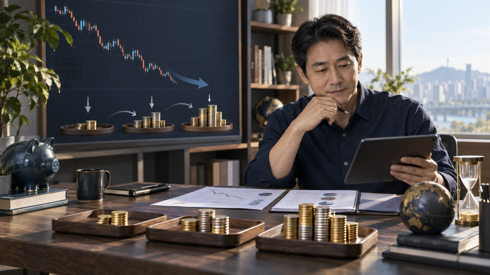 시장 급락 ETF 추가매수 자금을 세 단계로 나누는 40대 투자자