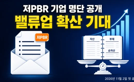 저PBR 기업, 밸류업 확산 기대 한눈에 정리한 2026년 11월 첫 공표 일정의 핵심 내용을 보여주는 가로형 대표 이미지
