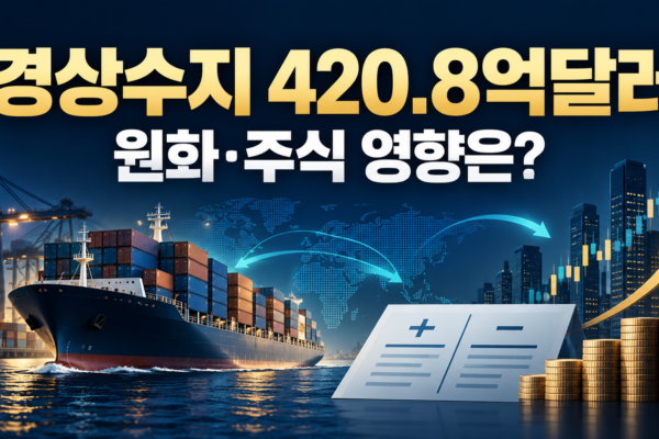 2026년 7월 경상수지 420억8천만달러 흑자와 원화 주식 영향 분석 썸네일