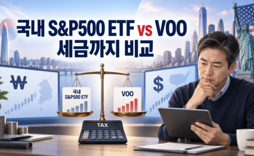 국내상장 S&P500 ETF와 미국 VOO의 세금과 계좌 차이를 비교하는 40대 투자자