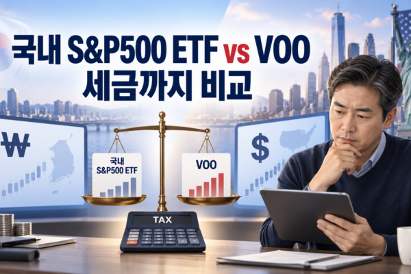 국내상장 S&P500 ETF와 미국 VOO의 세금과 계좌 차이를 비교하는 40대 투자자