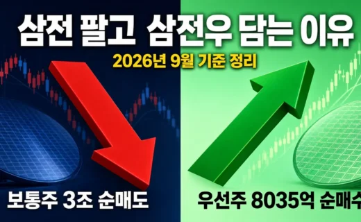 삼성전자 주식 매도, 삼전우 순매수 1위 이유 3가지 완전정리 (2026년 9월 기준)의 핵심 내용을 보여주는 가로형 대표 이미지