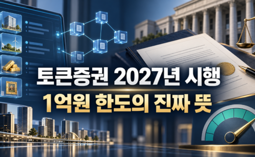 토큰증권 2027년 시행과 개인투자자 1억원 한도를 표현한 디지털 증권 장부