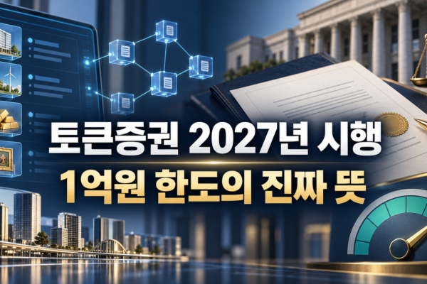 토큰증권 2027년 시행과 개인투자자 1억원 한도를 표현한 디지털 증권 장부