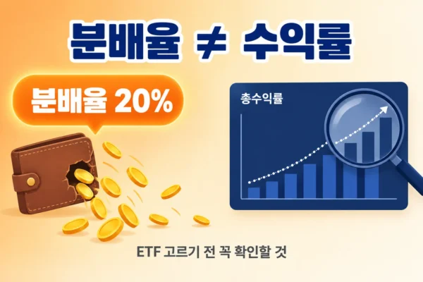 ETF 분배율이 높다고 수익률도 높은 것은 아닌 이유, 2026 커버드콜로 정리했어요의 핵심 내용을 보여주는 가로형 대표 이미지