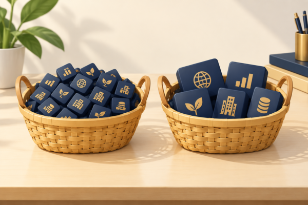 ETF 1주 가격과 투자 가치의 차이를 나타낸 같은 크기 자산 묶음의 분할 비교