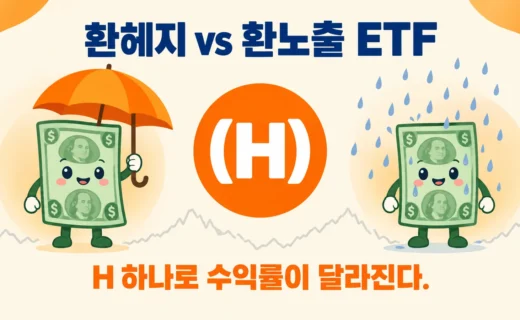 환헤지 ETF와 환노출 ETF 차이, H가 붙은 ETF는 무엇일까? 2026 환율 급락기 총정리의 핵심 내용을 보여주는 가로형 대표 이미지