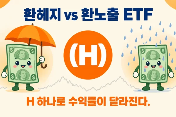 환헤지 ETF와 환노출 ETF 차이, H가 붙은 ETF는 무엇일까? 2026 환율 급락기 총정리의 핵심 내용을 보여주는 가로형 대표 이미지
