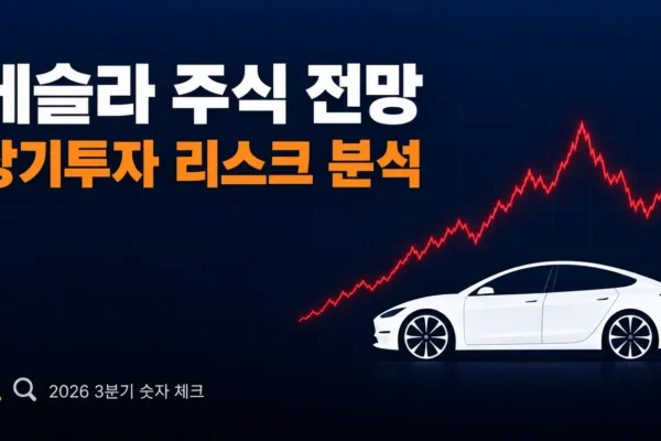 테슬라 주식 전망과 장기투자 리스크 분석, 2026 3분기 숫자로 짚어봤어요의 핵심 내용을 보여주는 가로형 대표 이미지